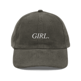 GIRL. Embroidered Corduroy Hat