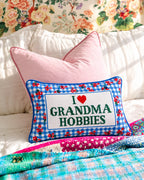 Grandma Hobbies Needlepoint Pillow
