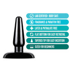 Anal Adventures Basic Black 4.25-Inch Anal Plug