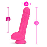 Neo Realistic Neon Pink 9-Inch Long Dildo