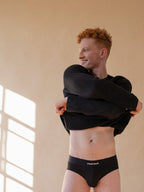 RED Hot Hip Brief Mono-Tone in Black