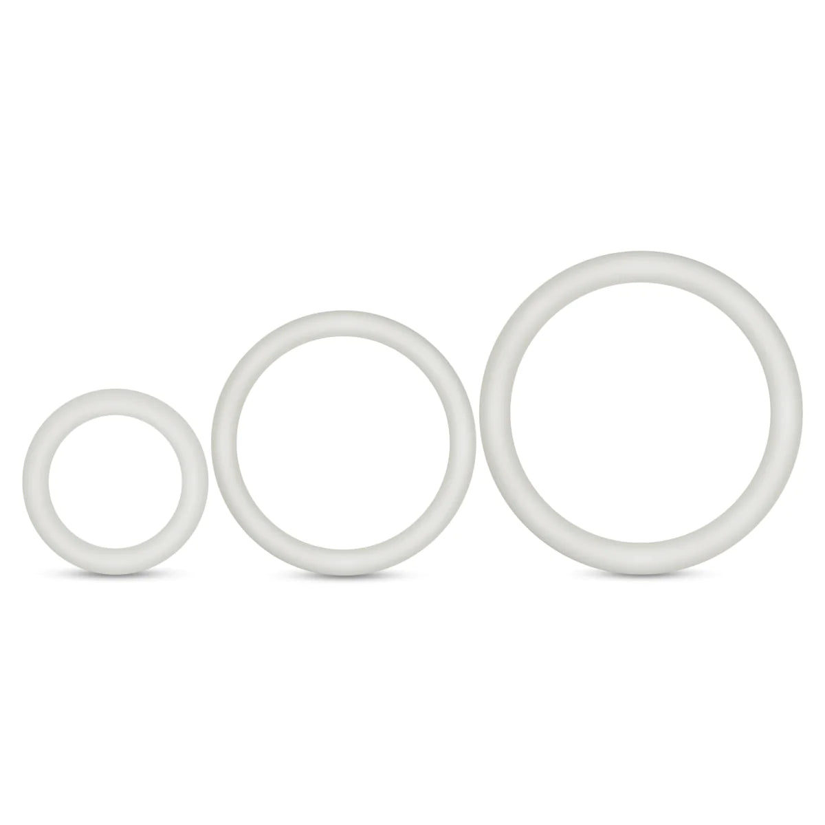 Performance VS4: Glow In The Dark White Penis Ring Set 3-Sizes