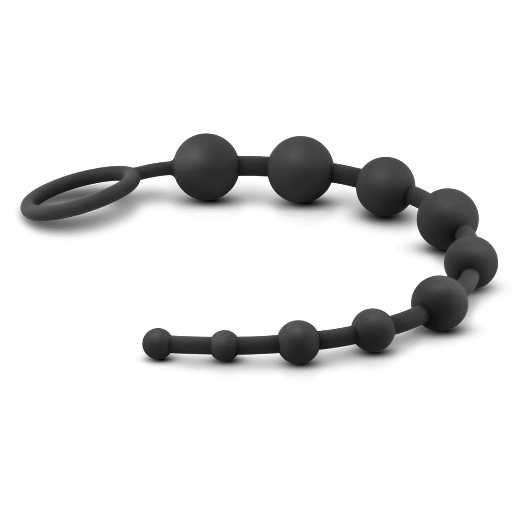 Anal Adventures Platinum Black 12.5-Inch Anal Beads