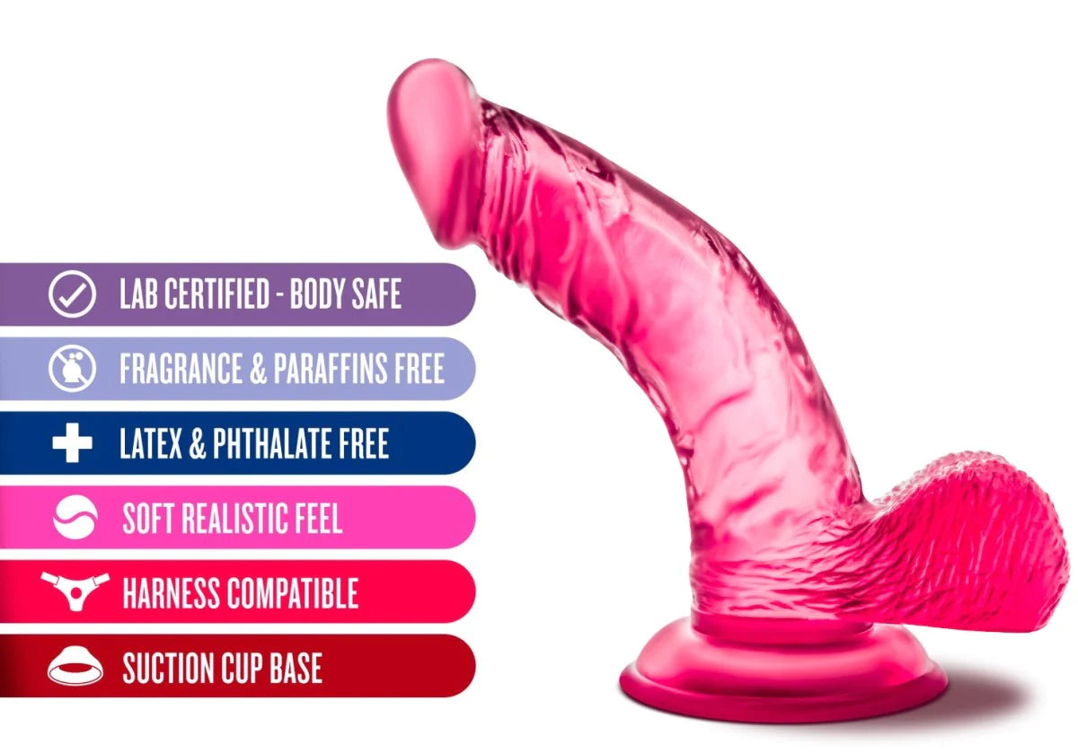 B Yours Sweet N' Hard 8 Realistic Curved Pink 6.5-Inch Long Dildo