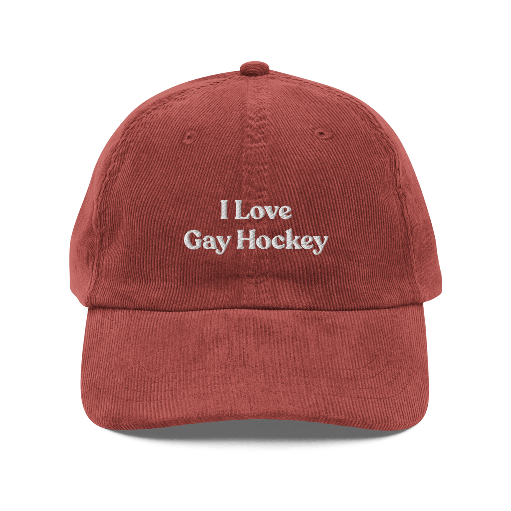 I Love Gay Hockey Embroidered Hat