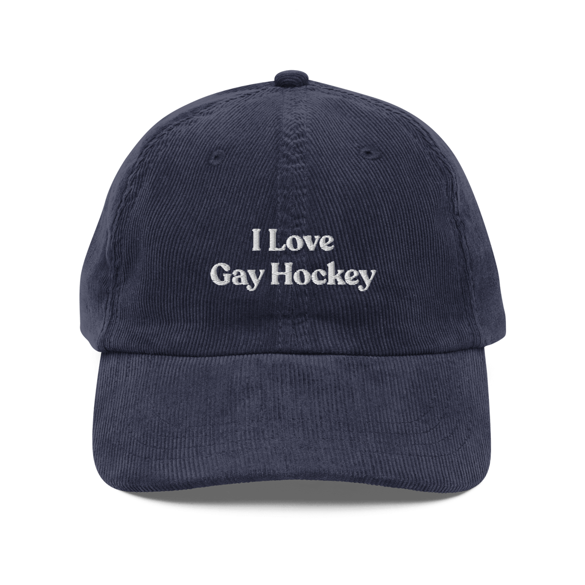 I Love Gay Hockey Embroidered Hat