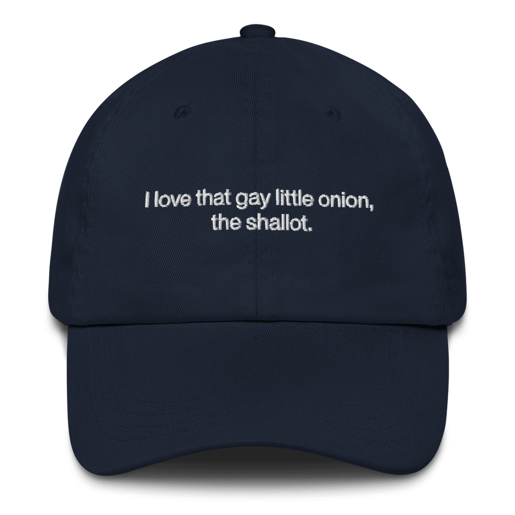 I love that gay little onion, the shallot. Embroidered Hat