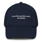 I love that gay little onion, the shallot. Embroidered Hat