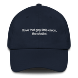 I love that gay little onion, the shallot. Embroidered Hat
