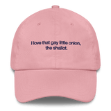 I love that gay little onion, the shallot. Embroidered Hat