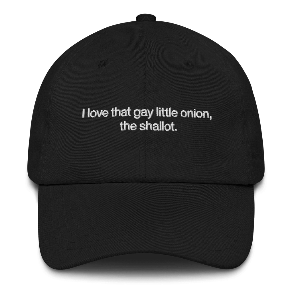 I love that gay little onion, the shallot. Embroidered Hat