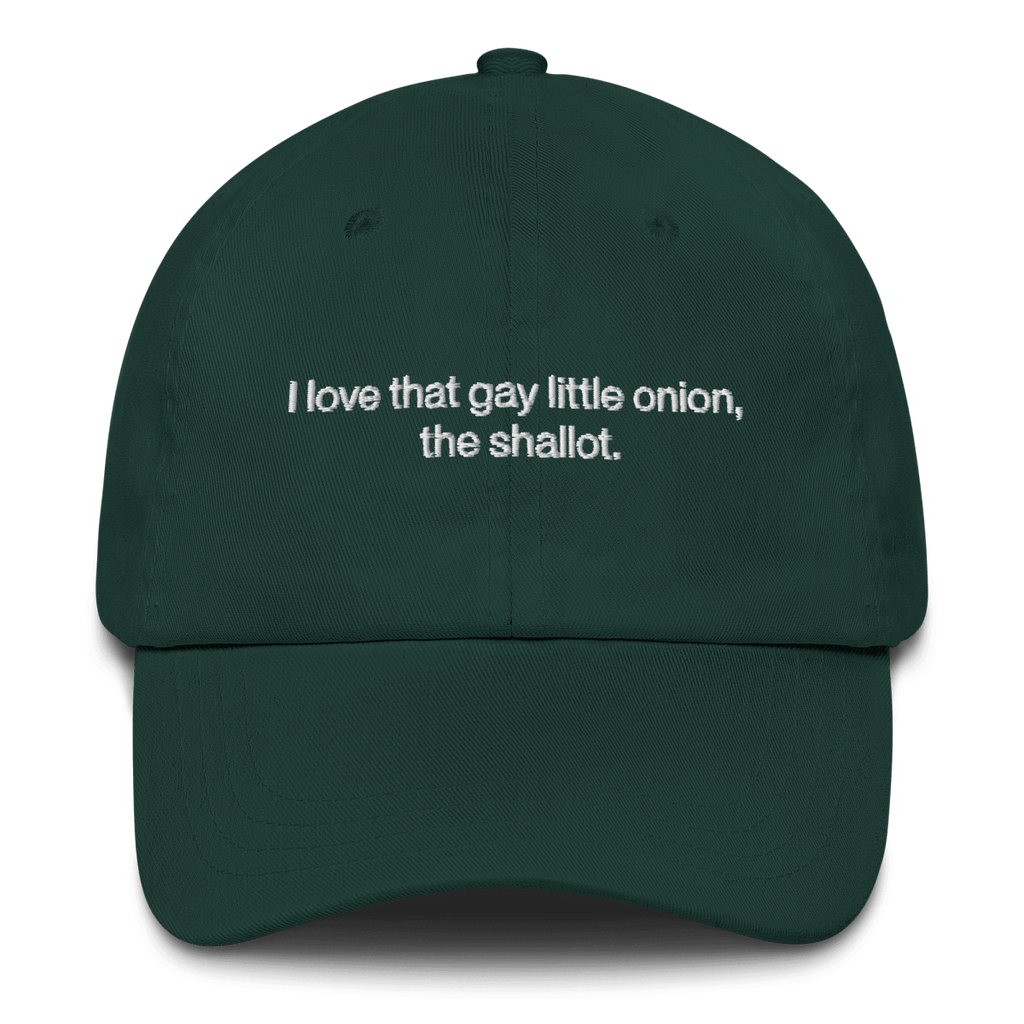 I love that gay little onion, the shallot. Embroidered Hat