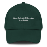 I love that gay little onion, the shallot. Embroidered Hat