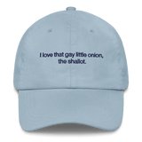 I love that gay little onion, the shallot. Embroidered Hat