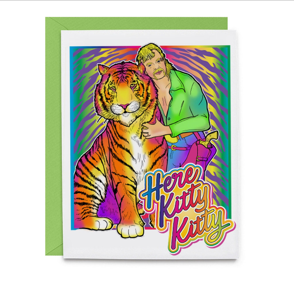 Joe Exotic Tiger King Greeting Card BY KWEER CARDS