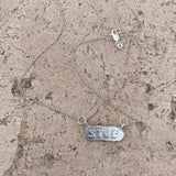 Stud Charm Necklace Silver by Gilty Boy