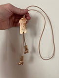 Bronze Bear body bolo tie by Gilty Boy