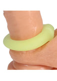 Rock Solid The Mega Ring Glow in the Dark Silicone Cock Ring - Green