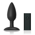 Nexus Ace Rechargeable Silicone Vibrating Butt Plug with Remote Control - Medium - Black