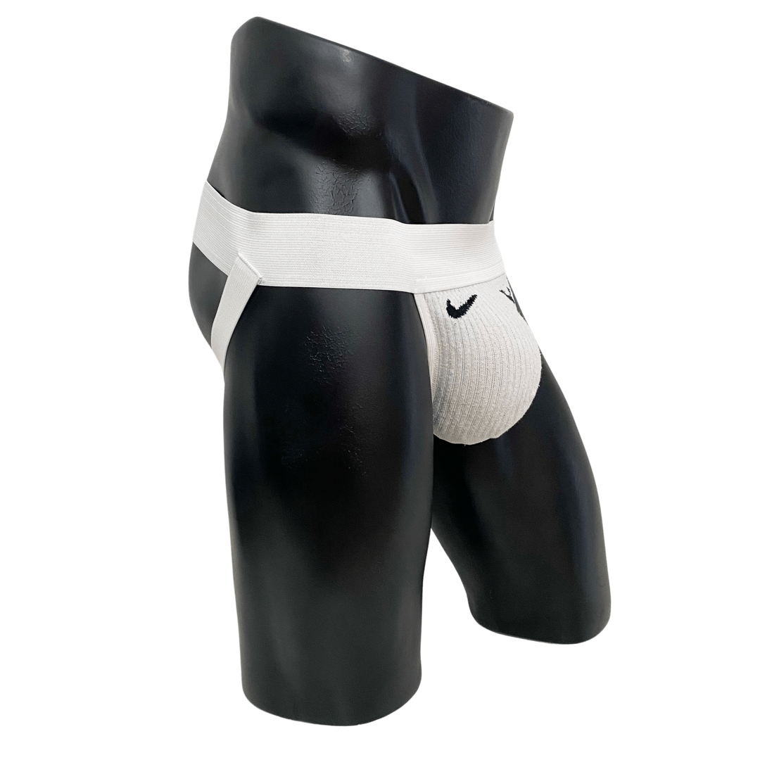 JUST DO IT SOCKS WHITE JOCKSTRAP BY SNEAKERMASK