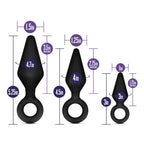 Luxe Night Rimmer Kit Black Anal Plug With Handle