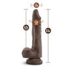 Dr. Skin Realistic Cock Realistic Chocolate 8.4-Inch Long Dildo