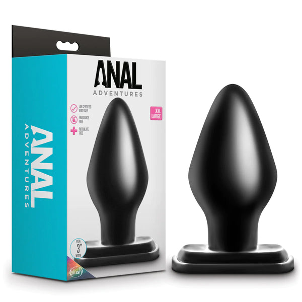 Anal Adventures XXL Black 6-Inch Anal Plug