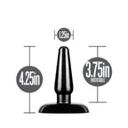 Anal Adventures Basic Black 4.25-Inch Anal Plug