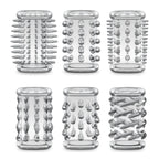Stay Hard Clear Soft Tickler Penis Sleeve Kit Set of 6