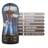 Loverboy The Mechanic Self Lubricating Realistic Brown Masturbator / Stroker