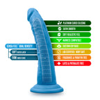 Neon Blue 7.5-Inch Long Dildo