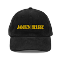 JAMBON BEURRE Embroidered Corduroy Hat - Black