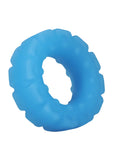 Rock Solid The Tire Silicone Glow in the Dark Cock Ring - Blue