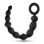 Anal Adventures Platinum Beginner Black 9.75-Inch Anal Beads