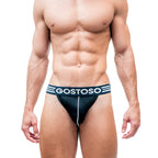 Gostoso Varsity Black Cotton Jocks