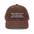 Just a girl who's in love with some gay hockey players Embroidered Hat