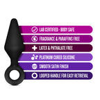 Anal Adventures Platinum Loop Kit Black Anal Plug