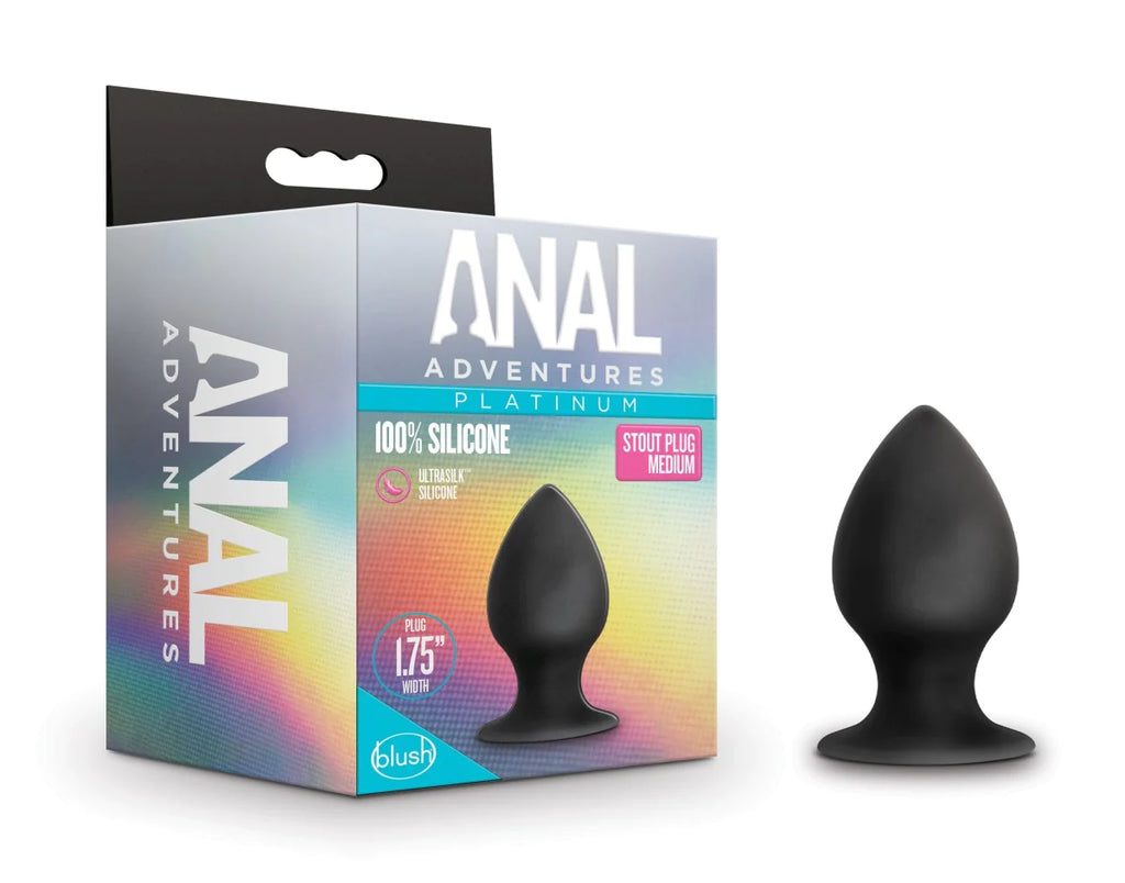 Anal adventures platinum stout black 3-inch anal plug with suction cup CULTUREEDIT Anal adventures platinum stout black 3-inch anal plug with suction cup CULTUREEDIT