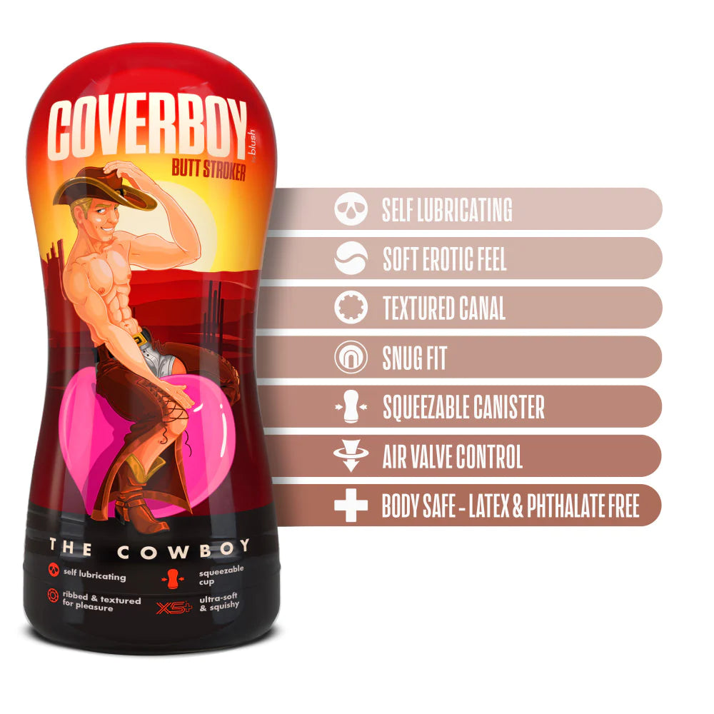 Loverboy Cowboy Self Lubricating Realistic Beige Masturbator / Stroker