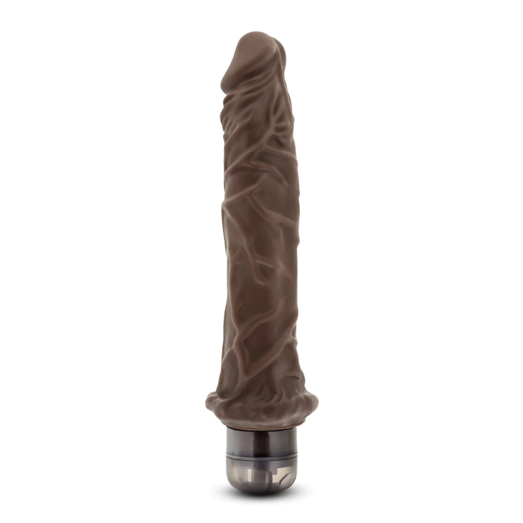 Dr. Skin Cock Vibe 8 Realistic Chocolate 9.75-Inch Long Vibrating Dildo