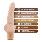 Dr. Skin Cock Vibe 12 Realistic Beige 8-Inch Long Vibrating Dildo