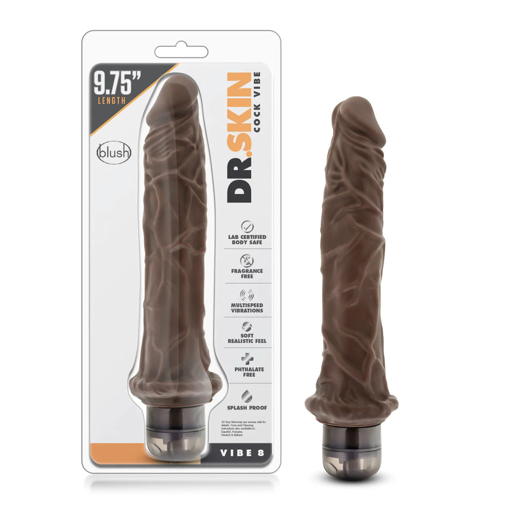 Dr. skin cock vibe 8 realistic chocolate 9.75-inch long vibrating dild CULTUREEDIT Dr. skin cock vibe 8 realistic chocolate 9.75-inch long vibrating dild CULTUREEDIT