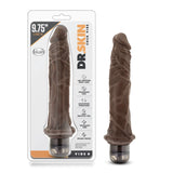 Dr. Skin Cock Vibe 8 Realistic Chocolate 9.75-Inch Long Vibrating Dildo