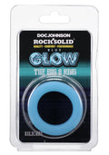 Rock Solid The Big O Glow in the Dark Silicone Cock Ring - Blue/Black