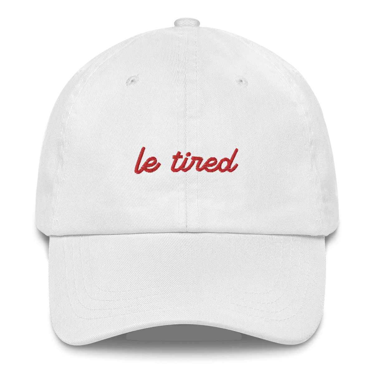 Le Tired Embroidered Hat - White