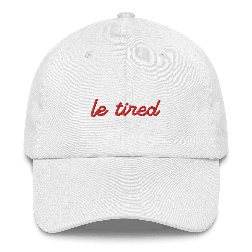Le Tired Embroidered Hat - White