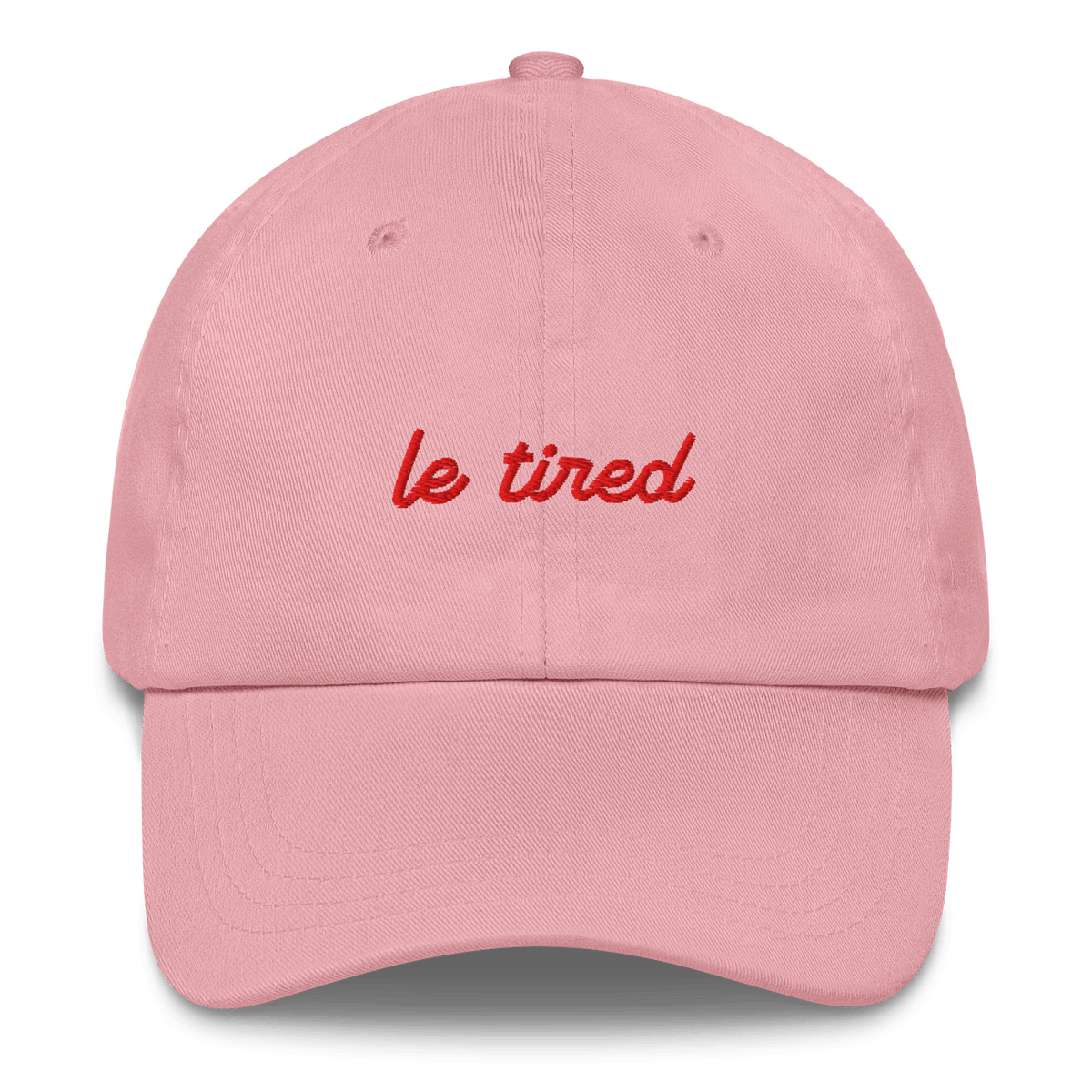 Le Tired Embroidered Hat - Pink