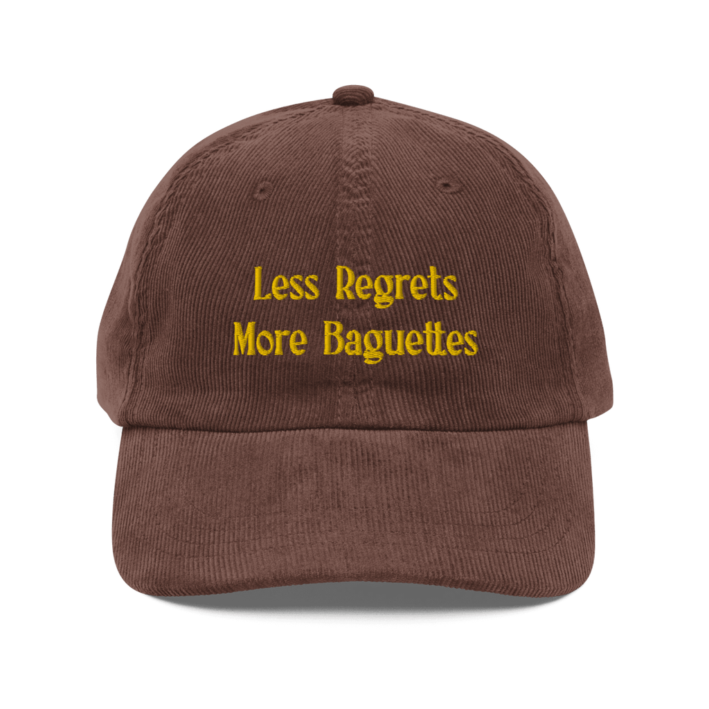 Less Regrets, More Baguettes Embroidered Hat