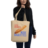 Less Regrets, More Baguettes Tote Bag