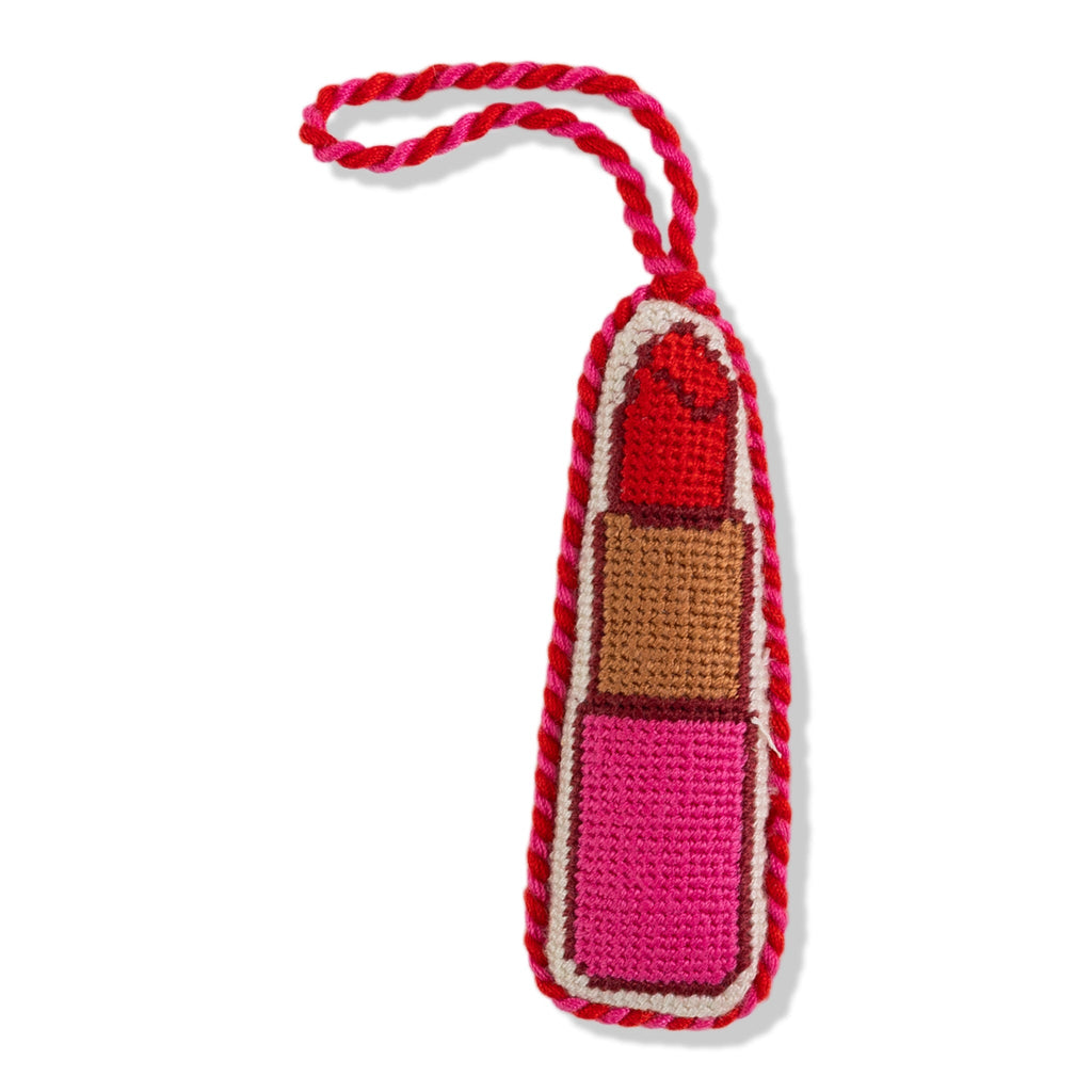 Needlepoint Icon Ornament - Lipstick